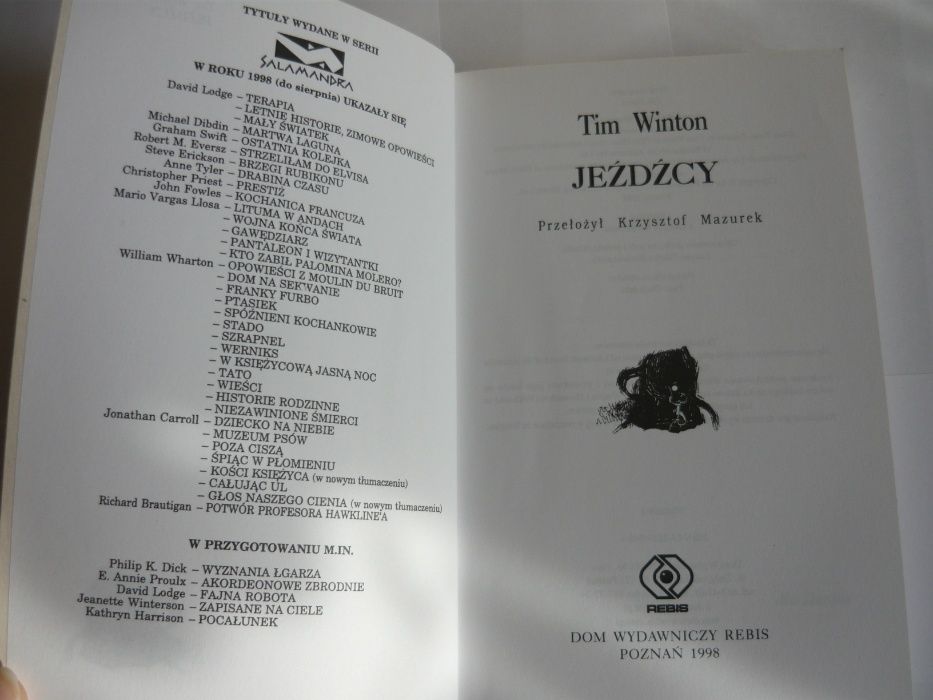 Książka Tim Winton "Jeźdźcy"