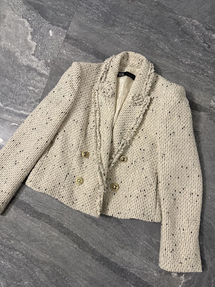 Пиджак Zara Твидовый жакет