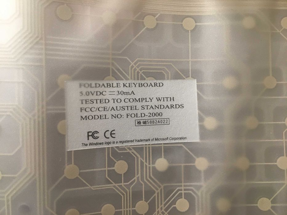 Teclado dobrável - iluminado