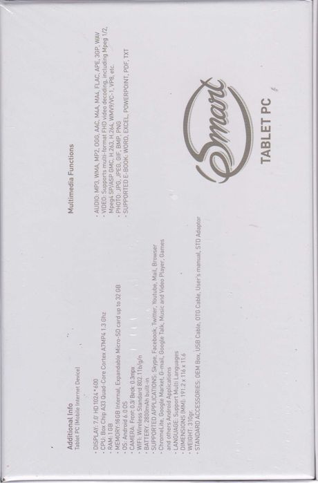 Tablet PC Smart 7" 16GB