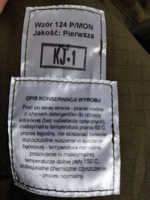 Nowe spodnie wojskowe wzór 124P