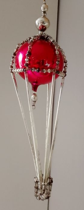 Ёлочная игрушка СССР 40-е годы стеклярус