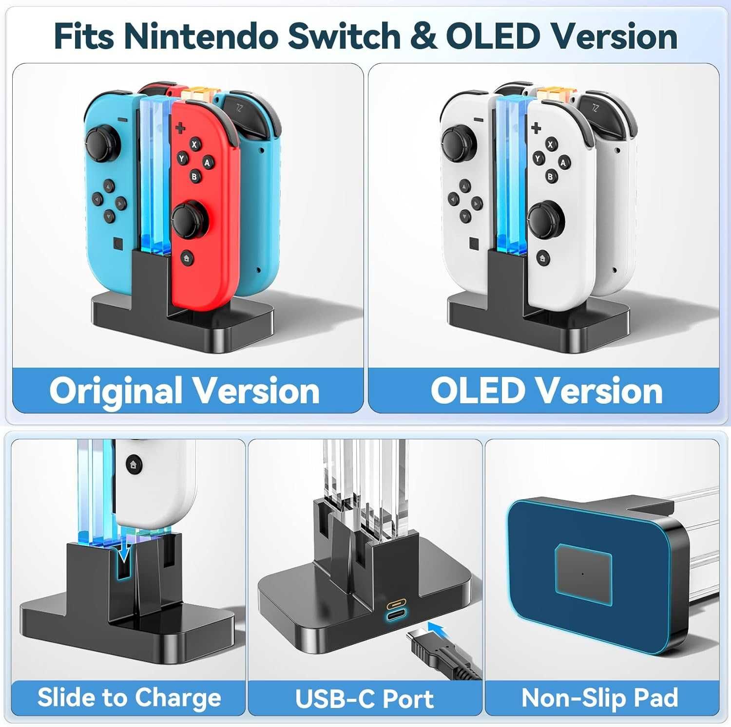 Stacja ładująca do kontrolerów Nintendo Switch / OLED