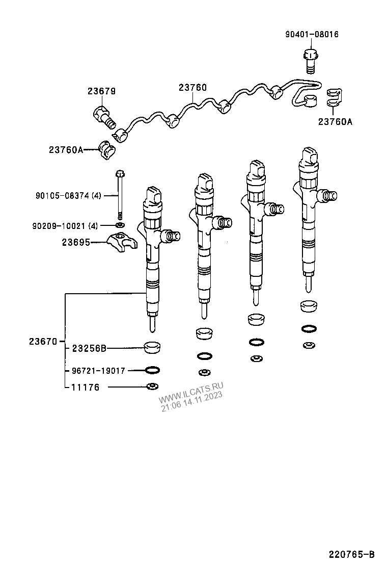 Болти паливної обратки TOYOTA Avensis 2.0 1CD FTV (D-4D)