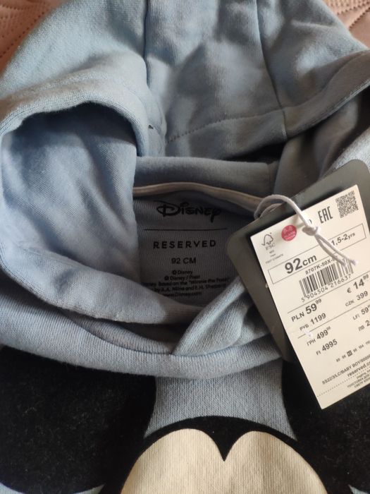 Теплий худі світшот кофточка Reserved Disney Mickey 92см