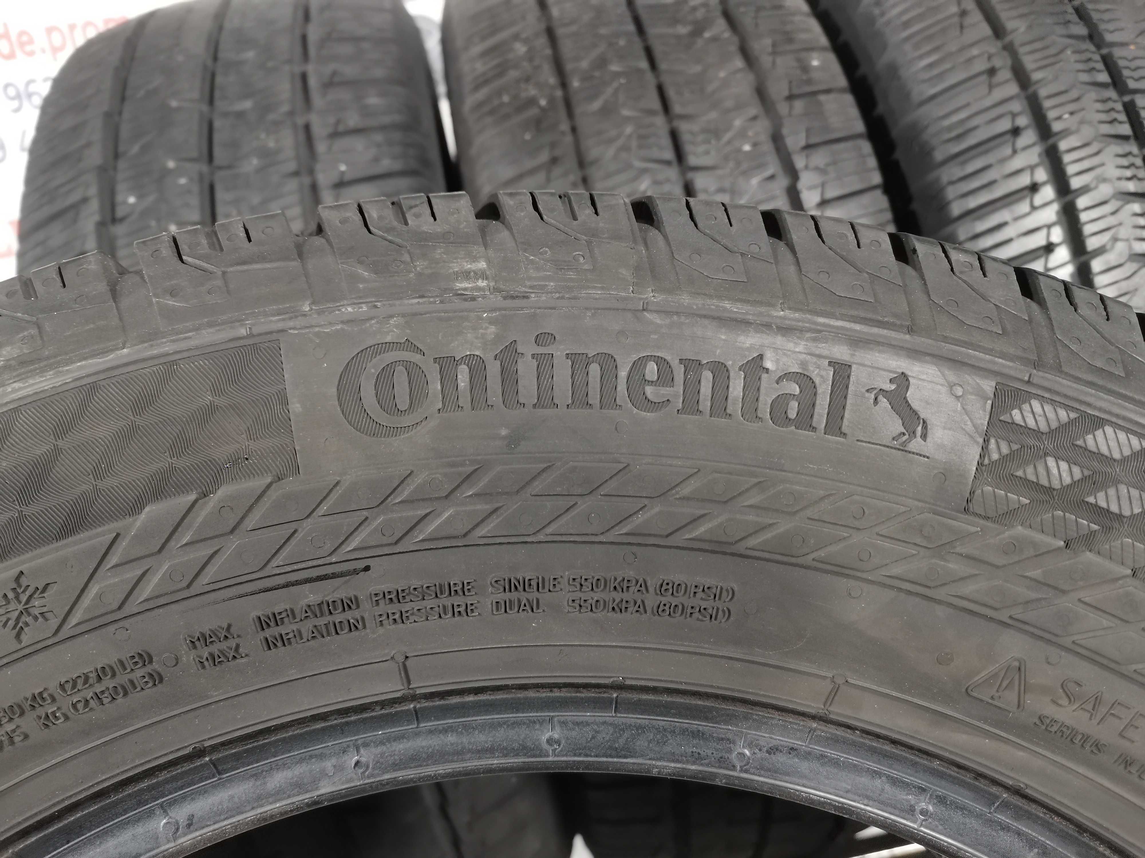 4 шт. 215/65 R16C цешка Continental VanContact 4Season шини б/у 7,5 мм