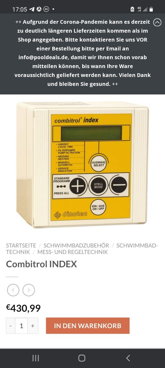 Combitrol index.