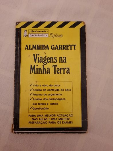 Livro explicativo Viagens na Minha terra