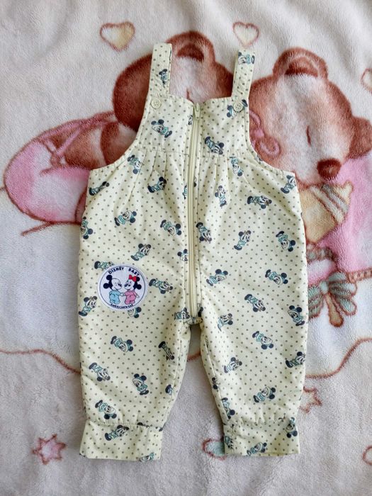 Spodnie ocieplane kombinezon Disney 74 myszka Mickey Minnie jak nowe