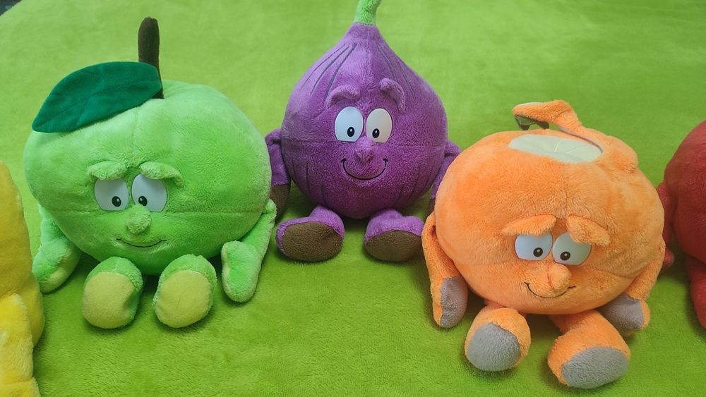М'які іграшки овочі та фрукти ціна за 5 шт