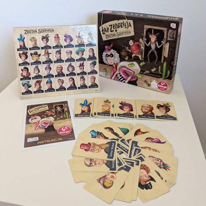 Gra Łap Złodzieja zostań szeryfem planszowa dla dzieci Kukuryku 6+