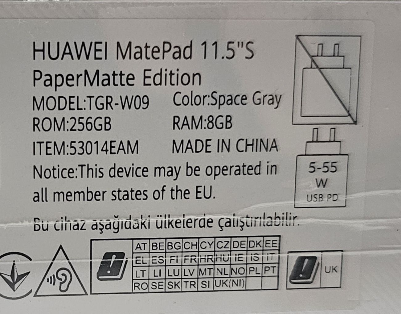 Tablet HUAWEI MatePad 11.5 S 8GB 256GB WIFI ( Space Gray ) + Rysik