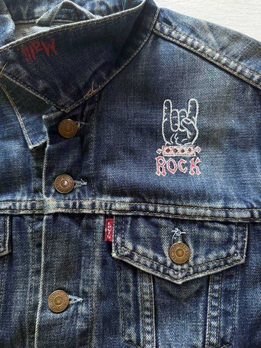 Джинсовка Levі's Rock Iron Maiden Кастомная куртка ручная роспись