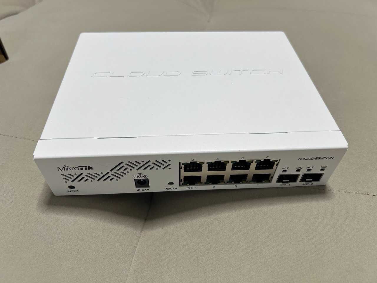 Комутатор MikroTik CSS610-8G-2S+IN 8 PORT 1000M 2SFP+