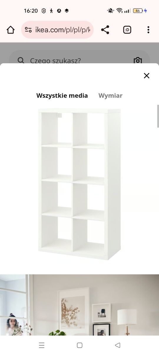 Kallax nowy biały regał ikea