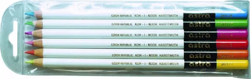 Kredki neonowe Astra 6 kolorów. Koh-I-Noor