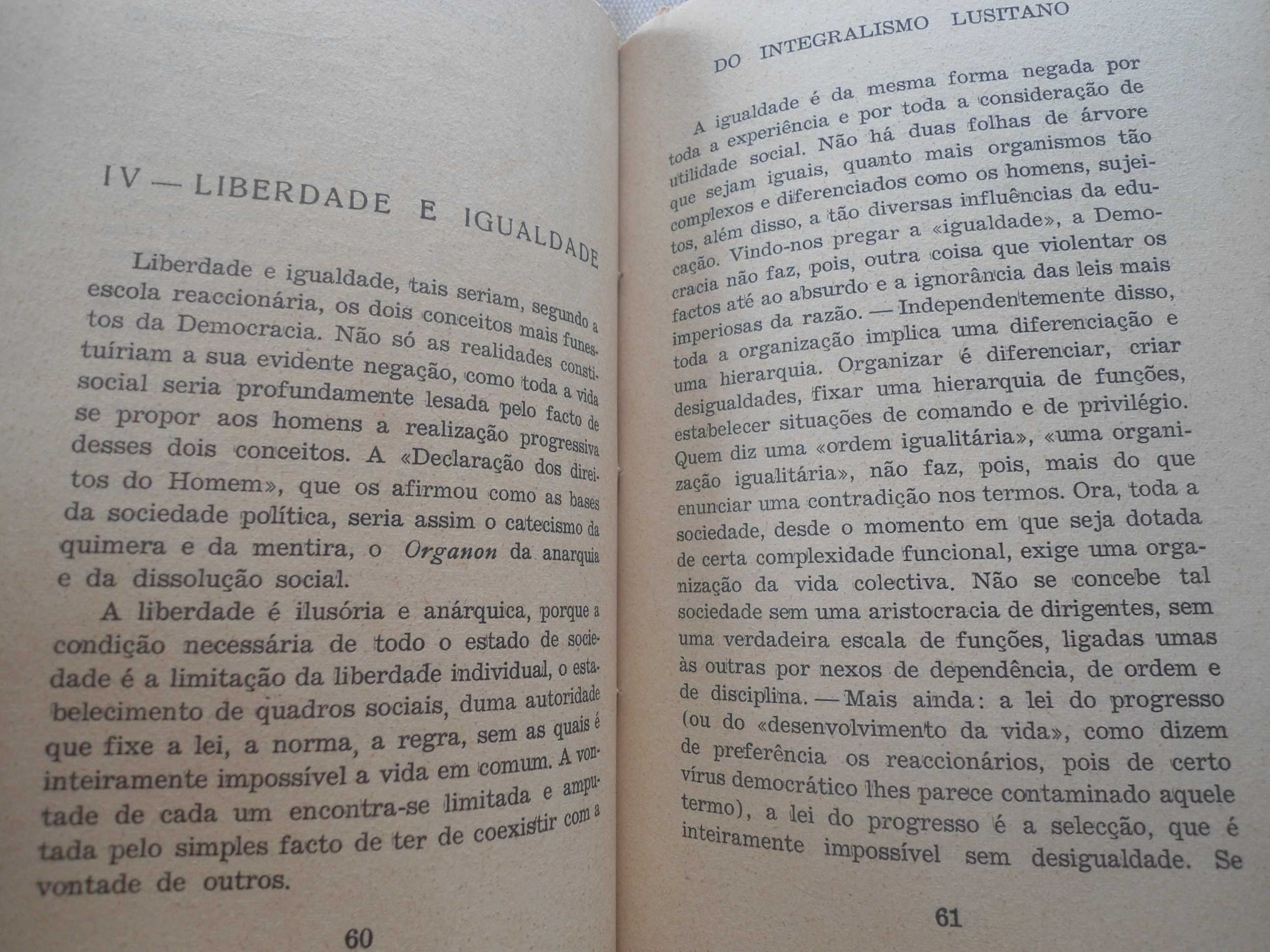 Acerca do Integralismo lusitano por Raúl Proença