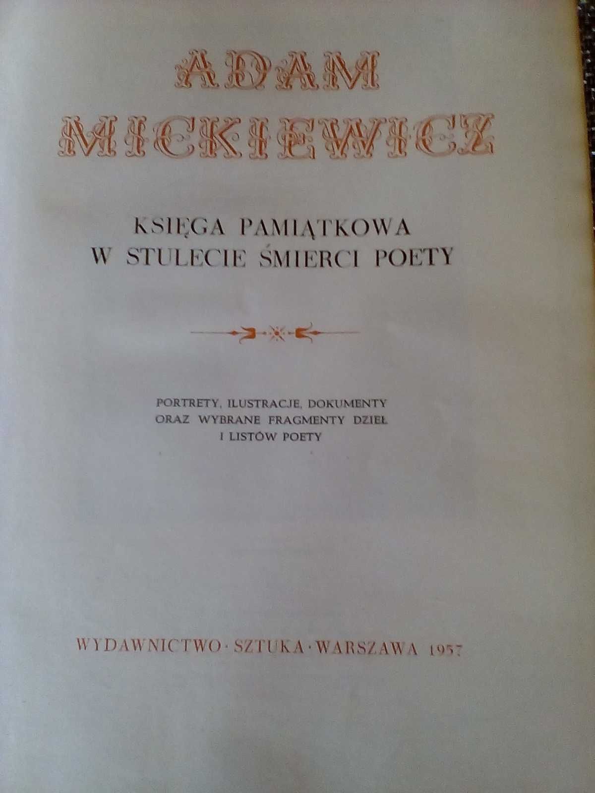 Księga pamiątkowa z okazji 100-lecia śmierci Adama Mickiewicza
