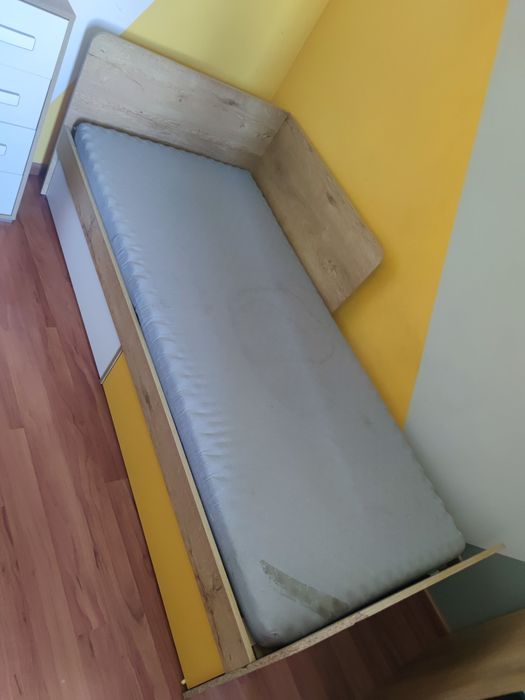 Zestaw młodzieżowy meble dla dziecka łóżko biurko dąb białe