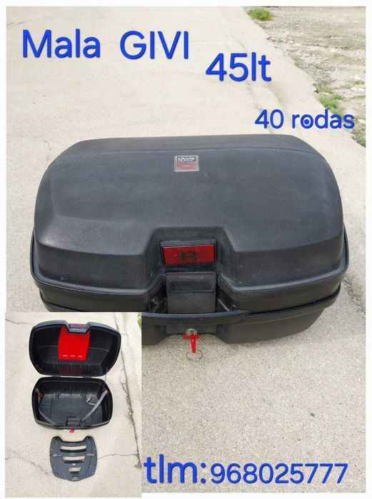 Mala givi 45l com suporte metalico