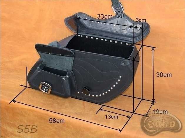 Sakwy skórzane motocyklowe S05A, B producent SAKO