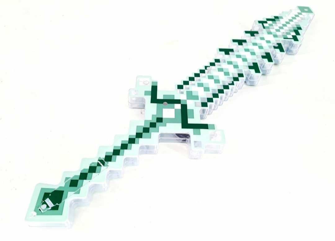 Miecz zabawka jak z gry minecraft ZIELONY LED