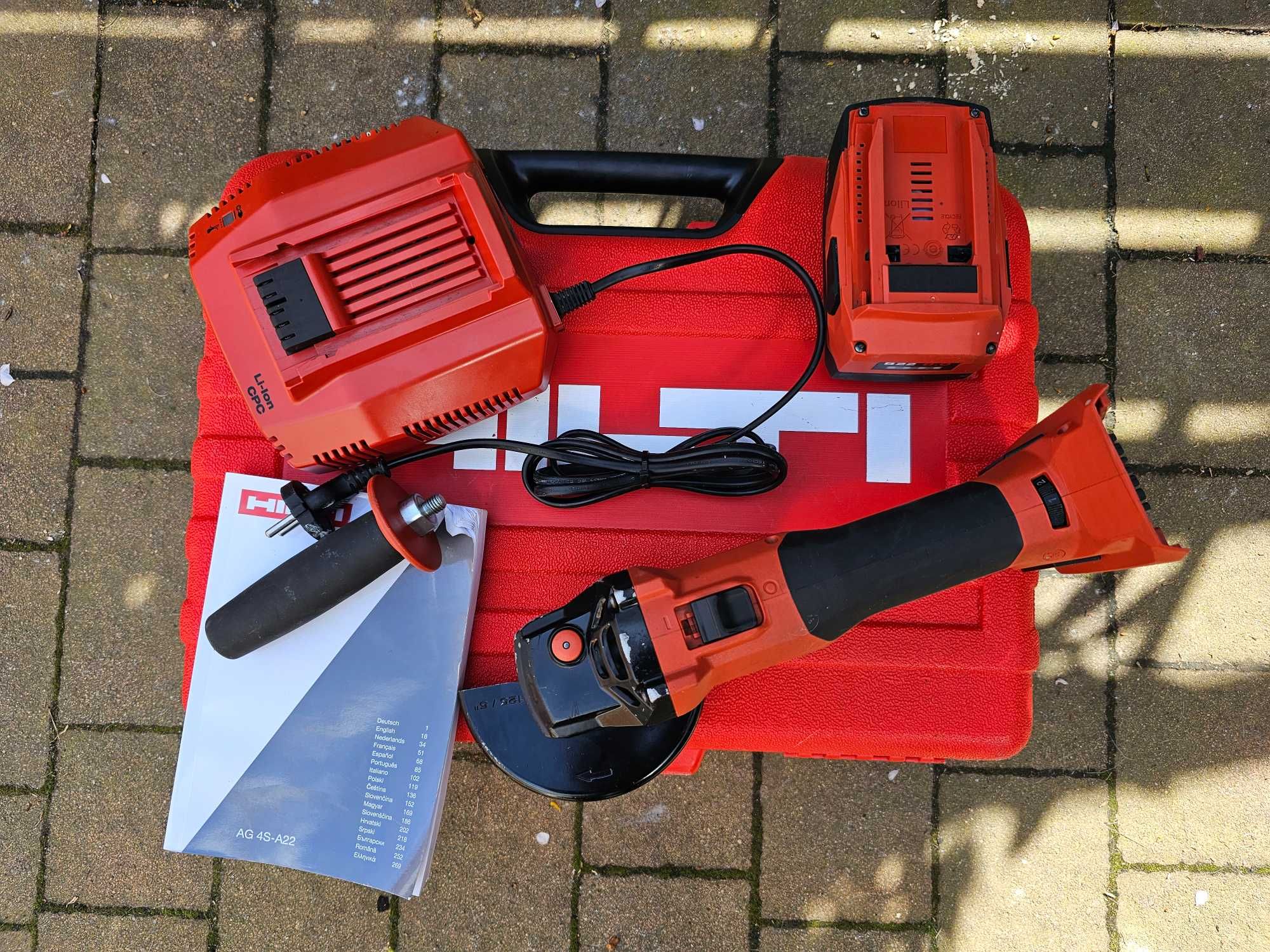 HILTI AG 4S-A22 szlifierka kątowa 8AH zestaw faktura gwarancja