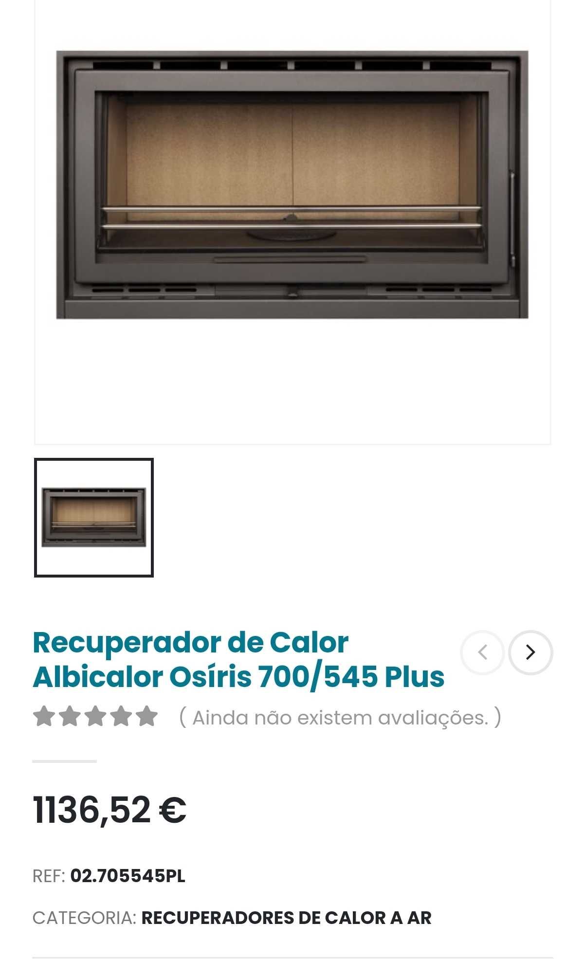 Recuperador de calor CHIMENEA OSÍRIS 700/545 PLUS