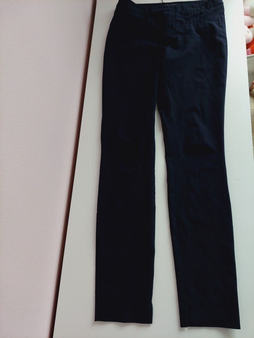Granatowe spodnie eleganckie damskie Zara 32