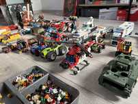 Zestaw klocków LEGO i figurki