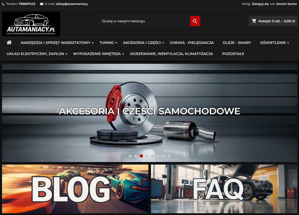 Gotowy sklep internetowy motoryzacyjny AutaManiacy - Sprzedam Biznes
