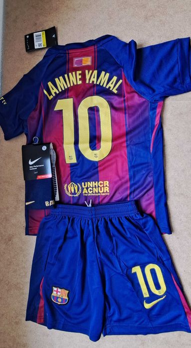 Lamine Yamal FC Barcelona nr 10 Komplet Sezon 25/26 Rozmiar 145-155cm