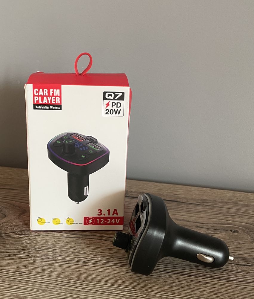 Transmiter samochodowy, odtwarzacz MP3 Bluetooth 5.0