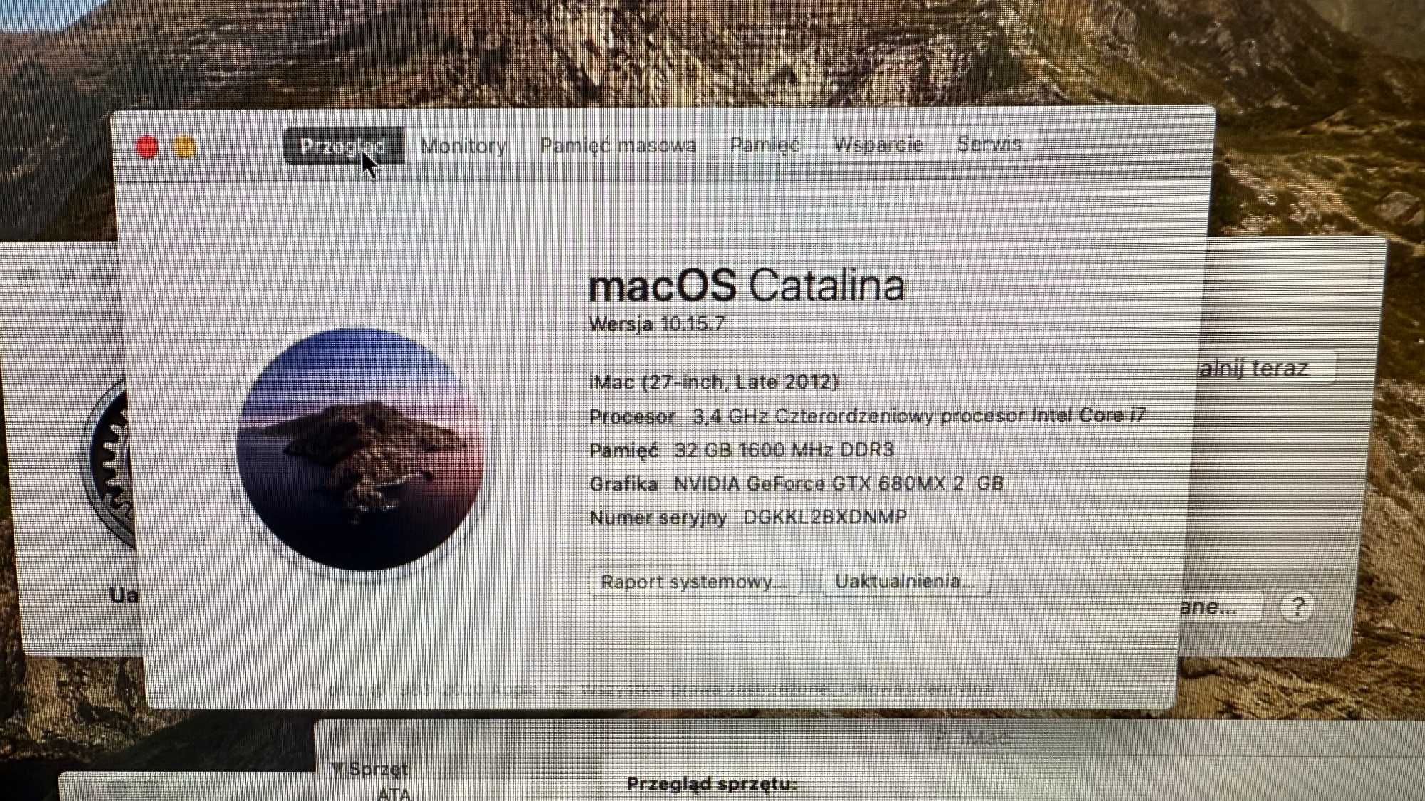 iMac 27" (Late 2012) | i7 3.4 GHz | 32 GB RAM | SSD 500 GB | GTX 680MX