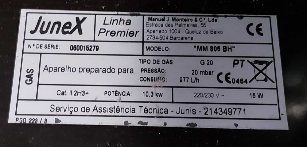 Fogão Junex para gás natural