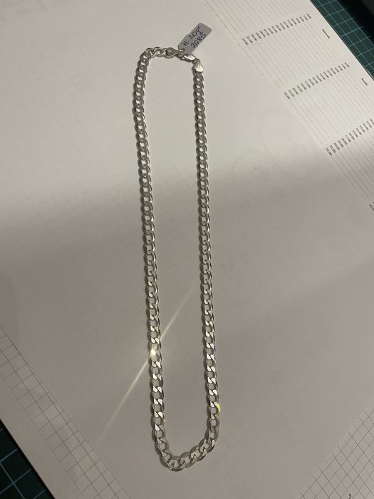 Nowy, srebrny łańscuszek męski - PANCERKA