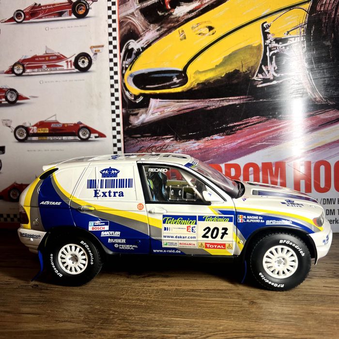 Bmw X5 E53 Rally X-Raid Dakar skala 1:18 Solido H.Magne L.Alphard
