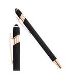 długopis metalowy, tusz czarny, touch pen soft touch czerń dl01