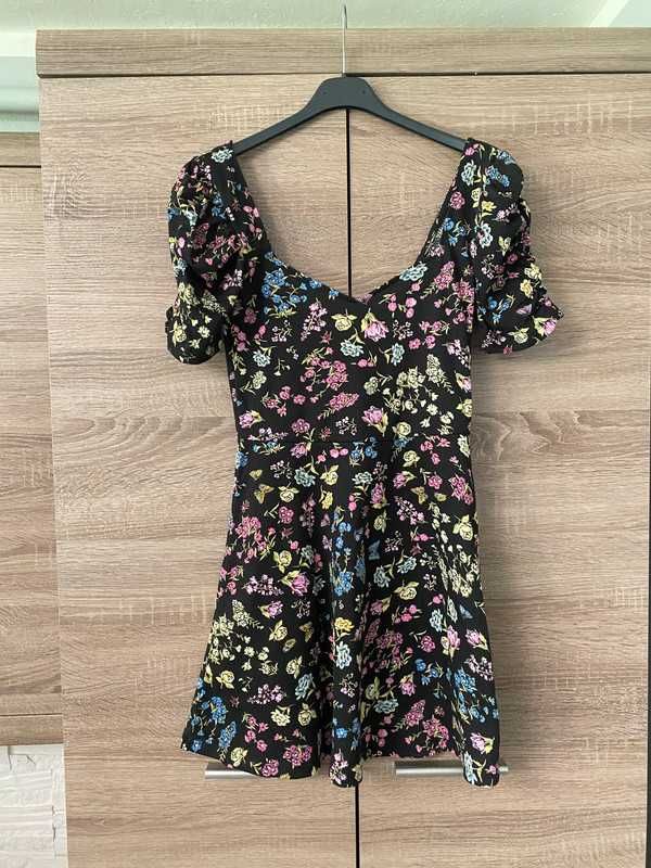 Sukienka letnia z bufkami krótka letnia floral S w kwiaty kwiatki H&M