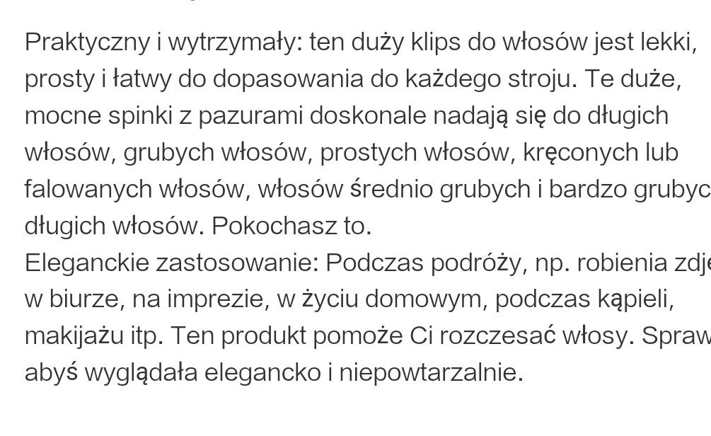 Spinka do włosów motyl
