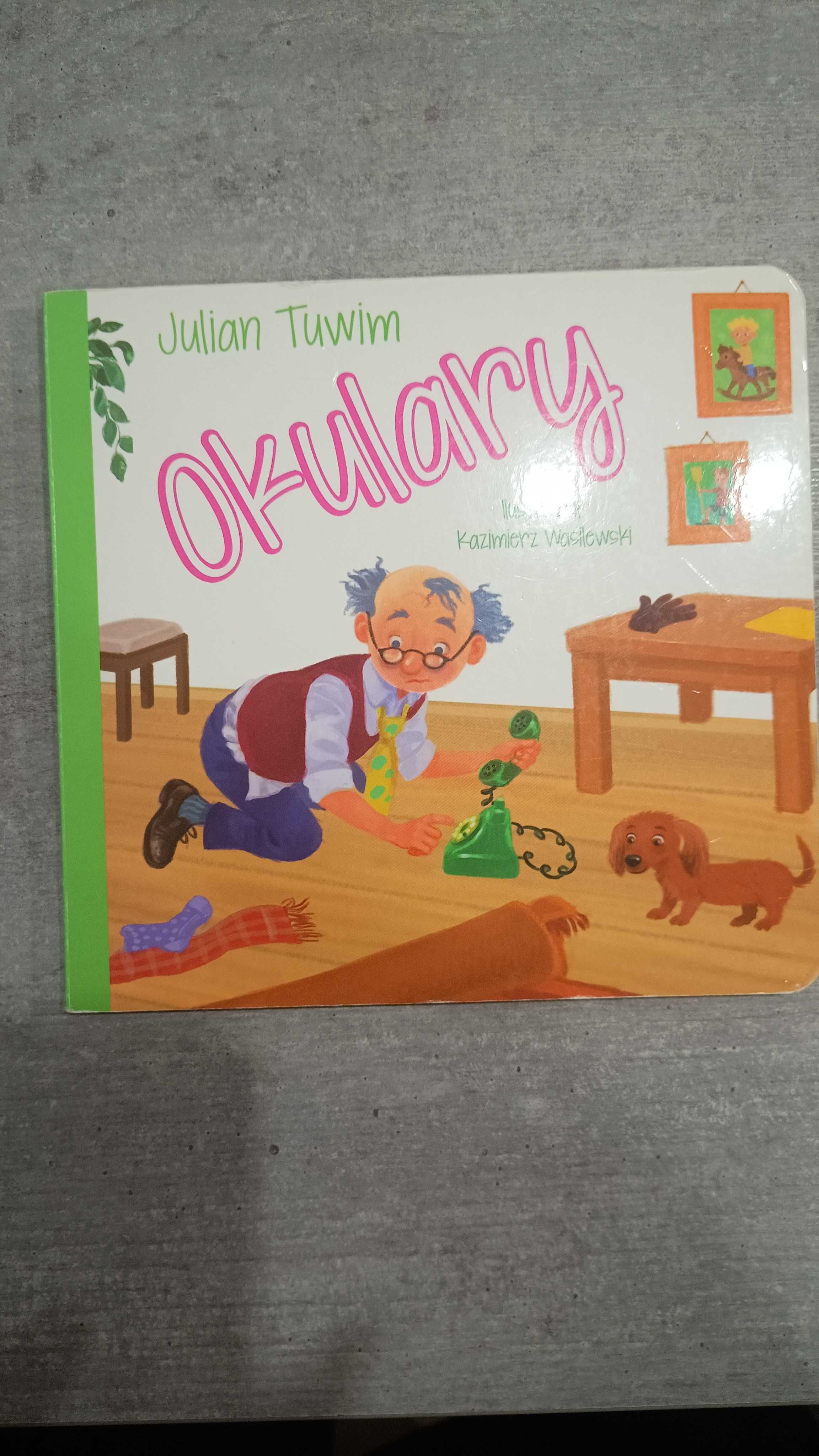 Książki: Okulary, Chory kotek, Bambo, Na straganie, Leń, Brudasek