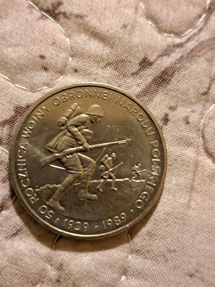 Monety 500 złotowe z 1989 Jagiełło i  rocznica wojny obronnej