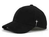 haft czapka baseballowa czarna krzyż unisex prosta na wiosnę kapelusz