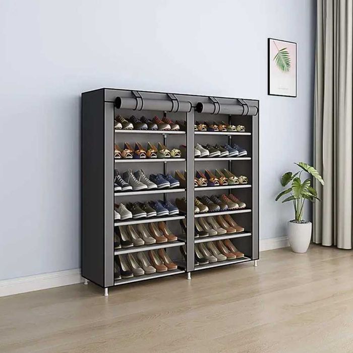 Полиця підставка для взуття шафа текстильна складна гардероб шкаф