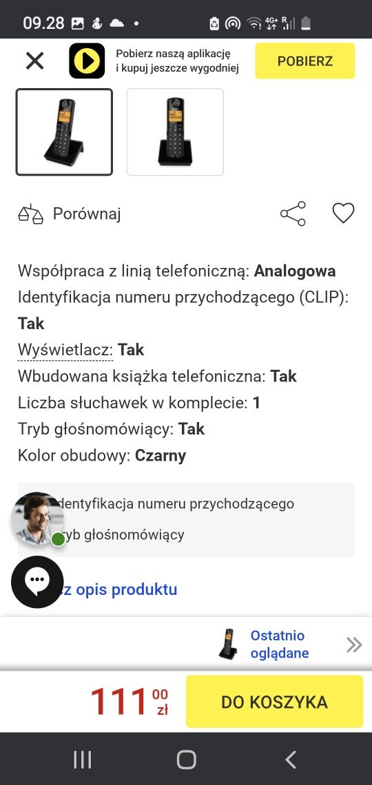 Telefon bezprzewodowy nie uzywany