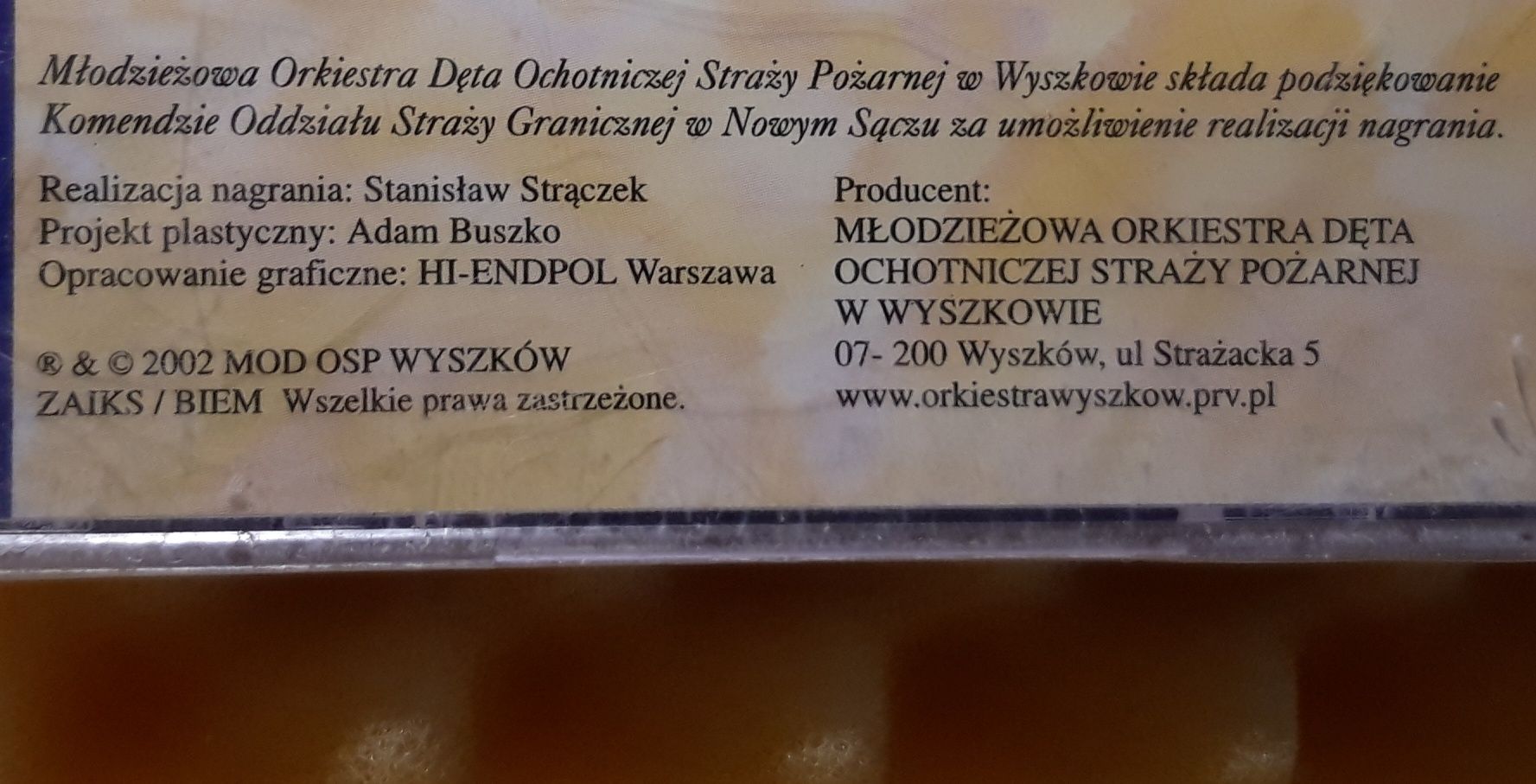 Młodzieżowa Orkiestra Dęta OSP Wyszków (CD, 2002, FOLIA)