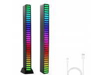 LED RGB Lampka USB migająca w rytm muzyki Listwa Smart Bar z baterią