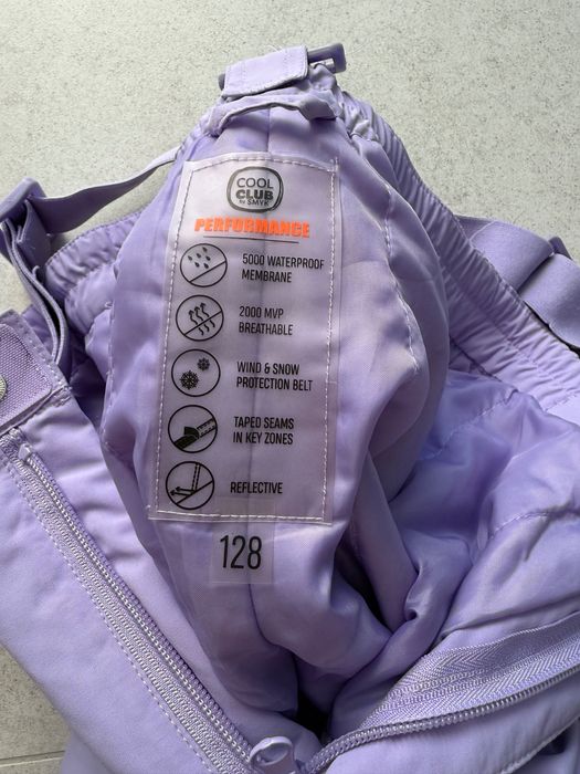 Spodnie zimowe, narciarskie, dziewczynka, rozmiar 128