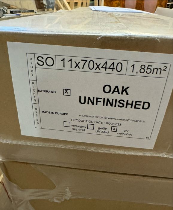 Parkiet warstwowy Dąb Natur  88,8 m2