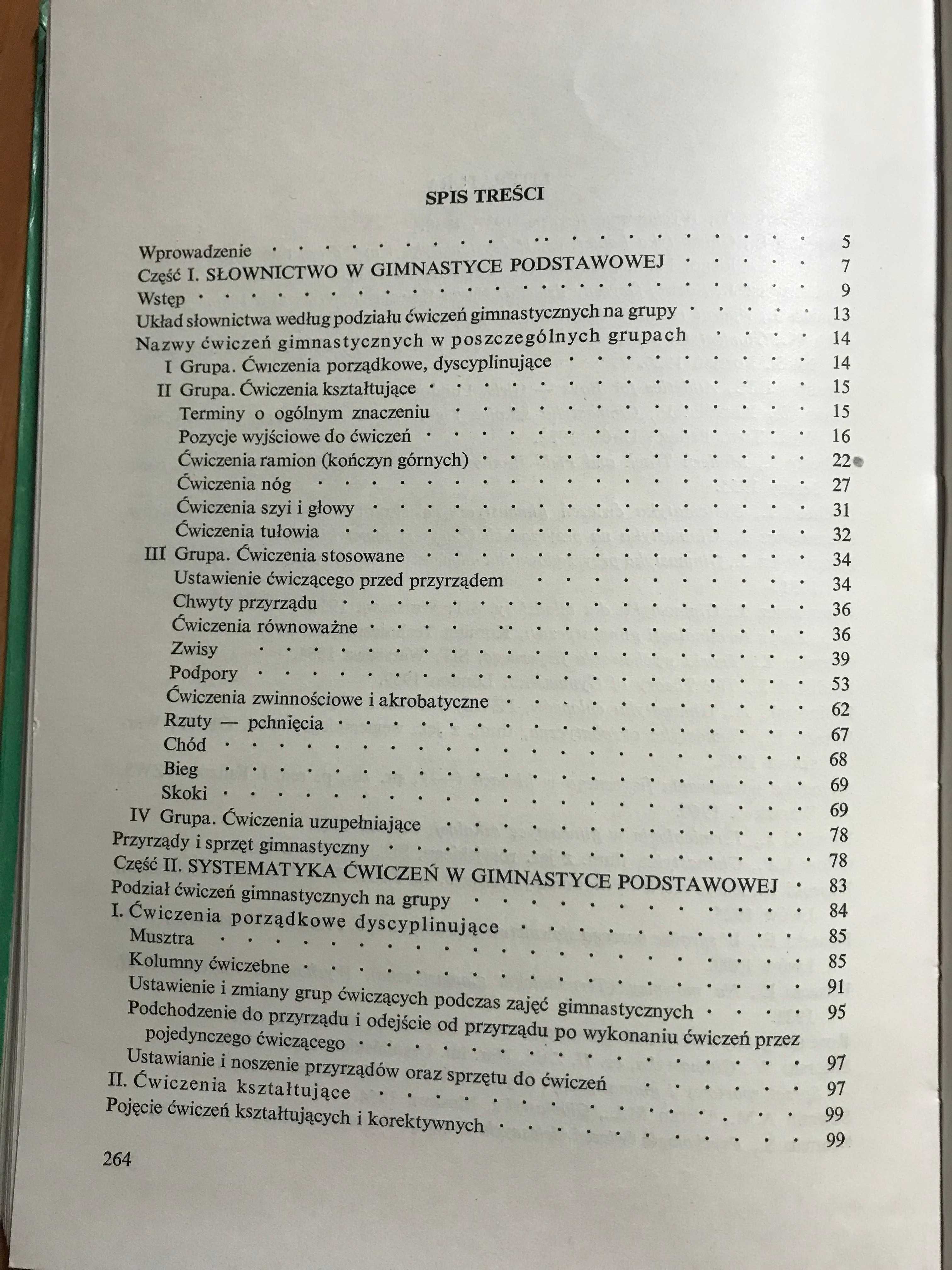 Gimnastyka Podstawowa Słownictwo Systematyka Ludomir Mazurek 1967r.